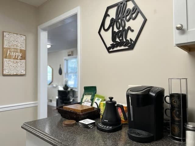 Renewal Salon coffee area
