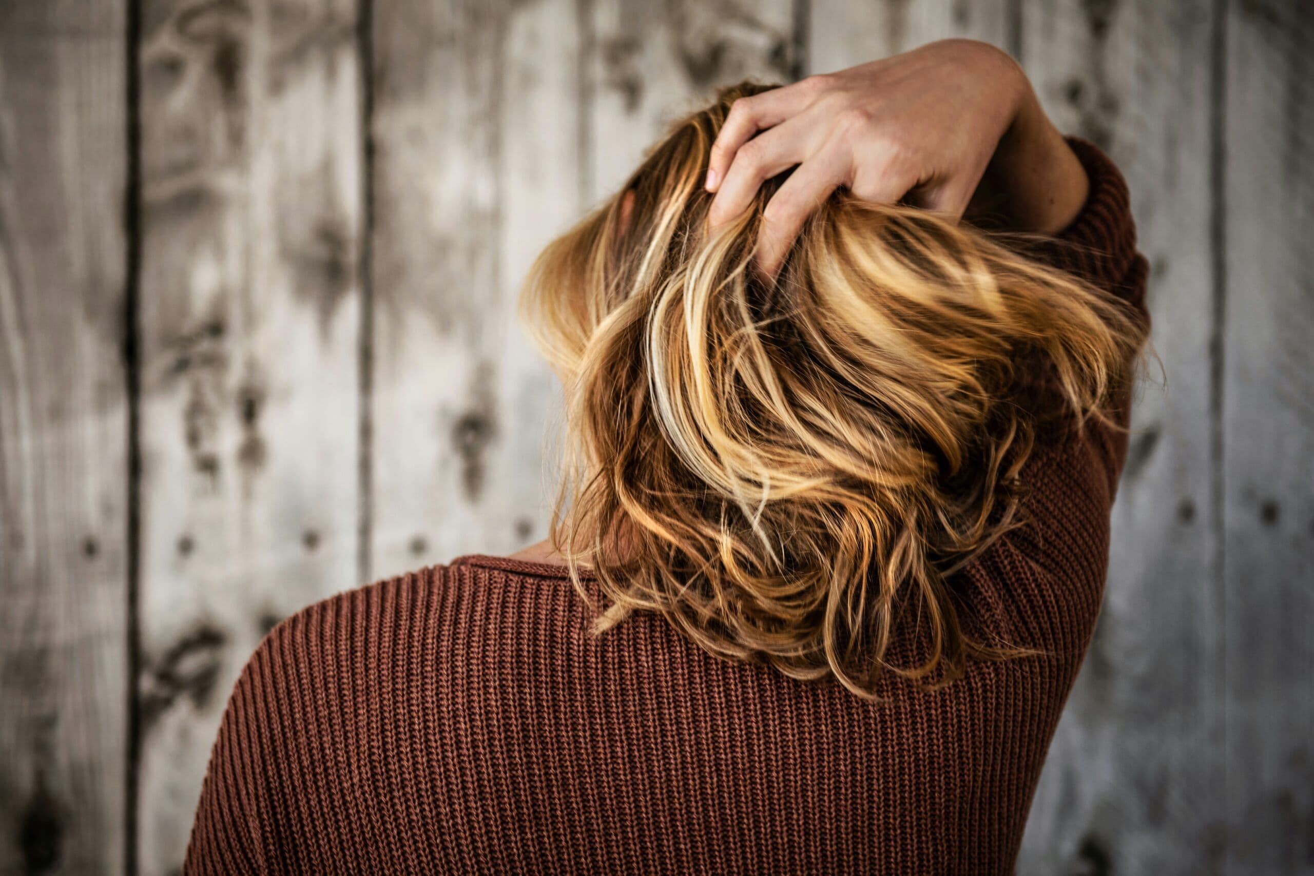 Blonde hair styling