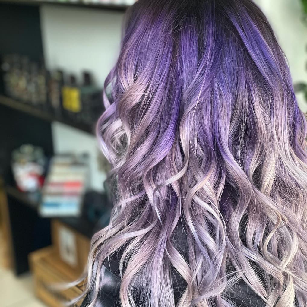 Renewal Salon purple hair portfolio