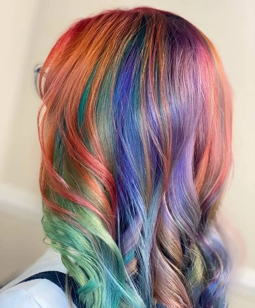 Rainbow hair coloring